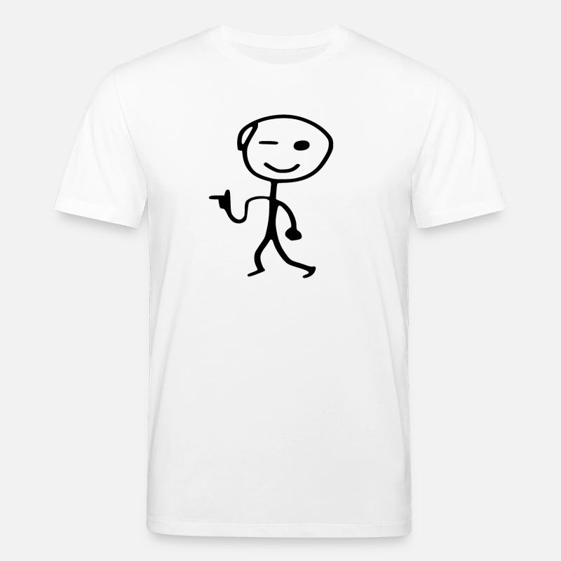 Strichmännchen cool man - Stanley/Stella Unisex Bio-T-Shirt CREATOR  - Weiß
