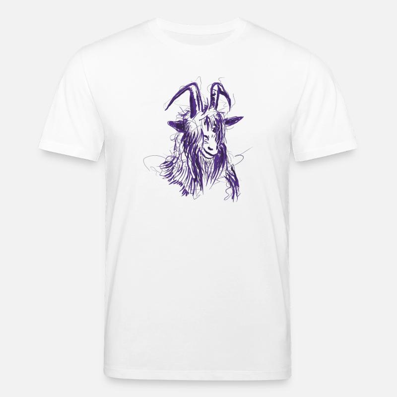 Bock (lila) - Stanley/Stella Unisex Bio-T-Shirt CREATOR  - Weiß