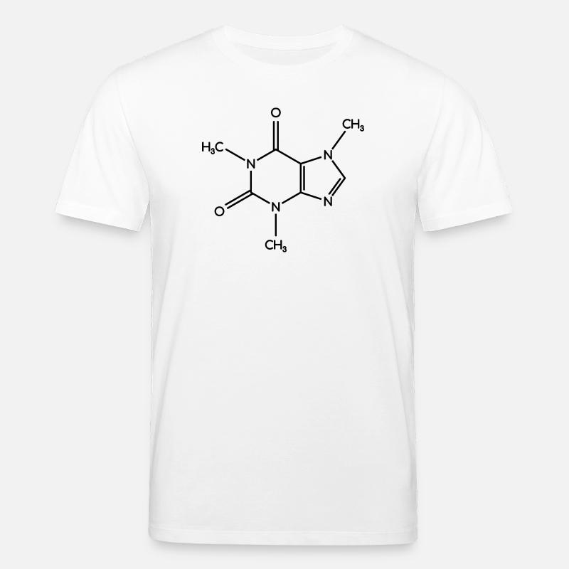 Koffein-Molekül - Strukturformel - Stanley/Stella Unisex Bio-T-Shirt CREATOR  - Weiß