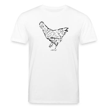 Chicken Chicken Hen - Stanley/Stella CREATOR Unisex Organic T-Shirt - white - Front - Alina (178cm) & Michal (187cm)