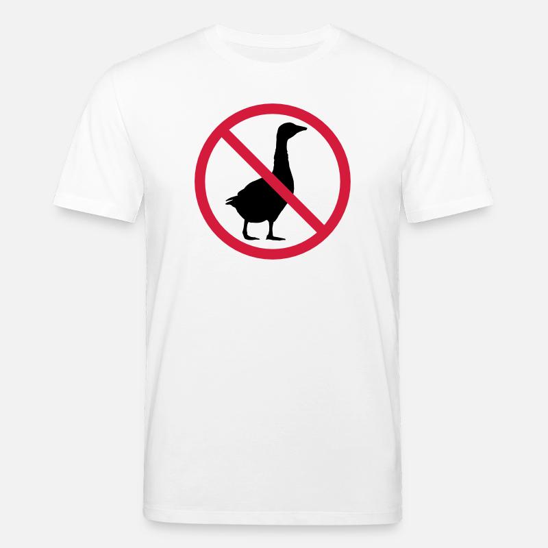 Gans Verboten Schild - Stanley/Stella Unisex Bio-T-Shirt CREATOR  - Weiß