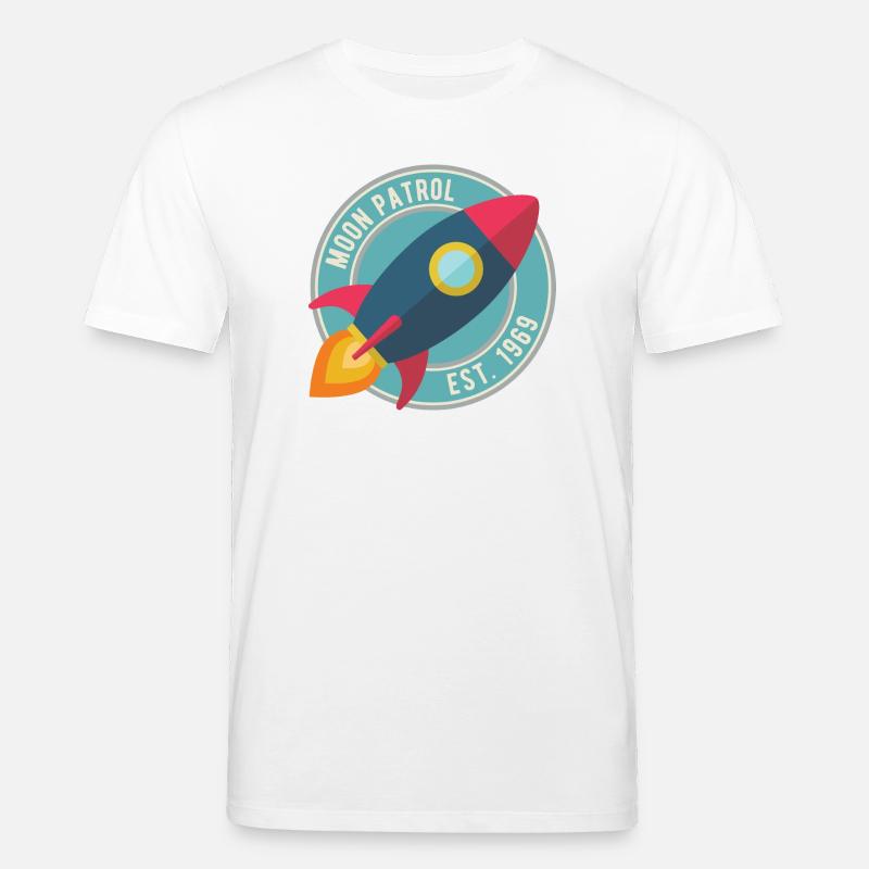 Fusée Moon Patrol Rocket - T-shirt bio CREATOR Stanley/Stella Unisexe - blanc