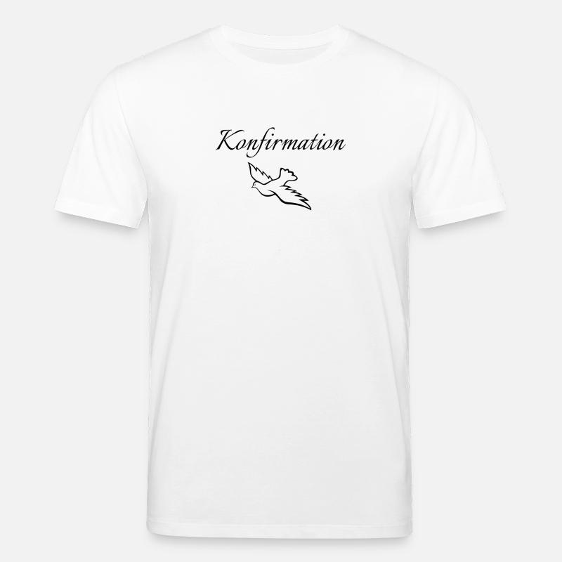 Konfirmation fliegende Taube mittig Glauben zeigen - Stanley/Stella Unisex Bio-T-Shirt CREATOR  - Weiß