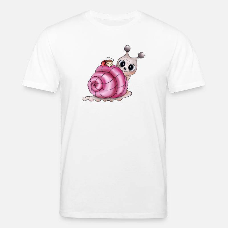 schneckenhaus pink - Stanley/Stella Unisex Bio-T-Shirt CREATOR  - Weiß
