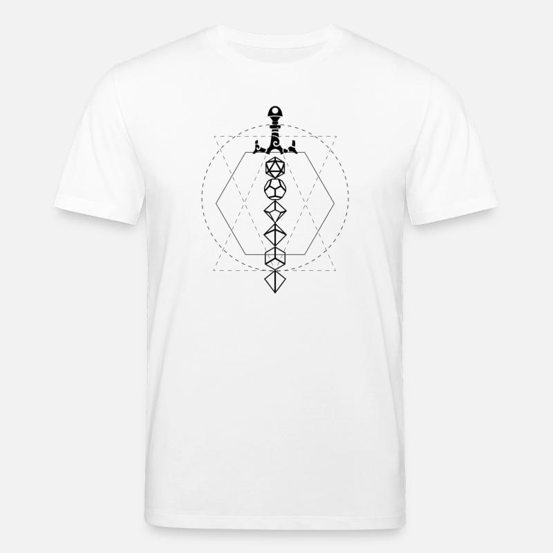 Épée de dés de donjon - T-shirt bio CREATOR Stanley/Stella Unisexe - blanc