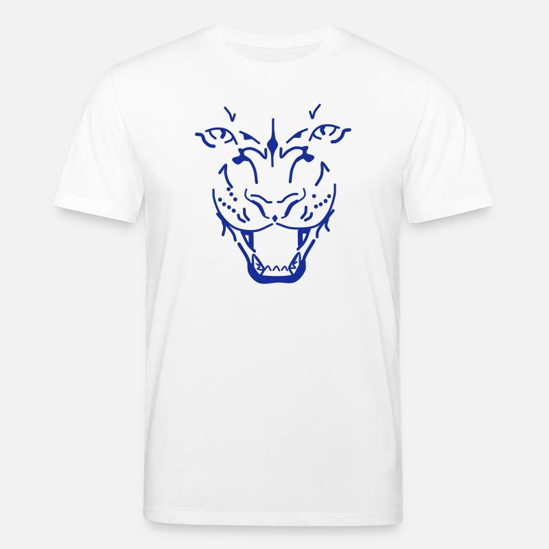 Ornament Schädel Tigermotiv - Stanley/Stella Unisex Bio-T-Shirt CREATOR  - Weiß