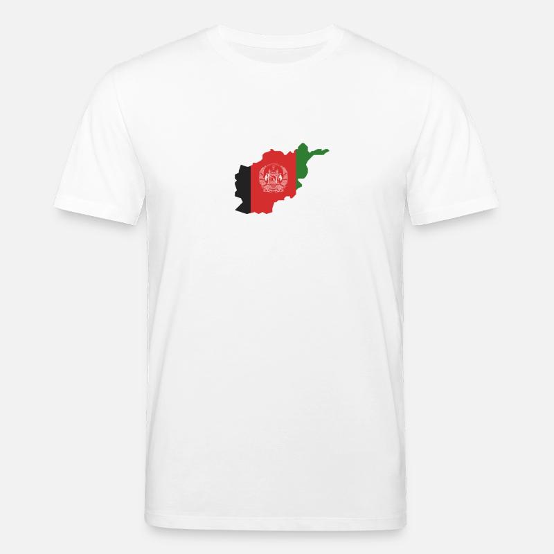 Design der afghanischen Flaggenkarte - Stanley/Stella Unisex Bio-T-Shirt CREATOR  - Weiß