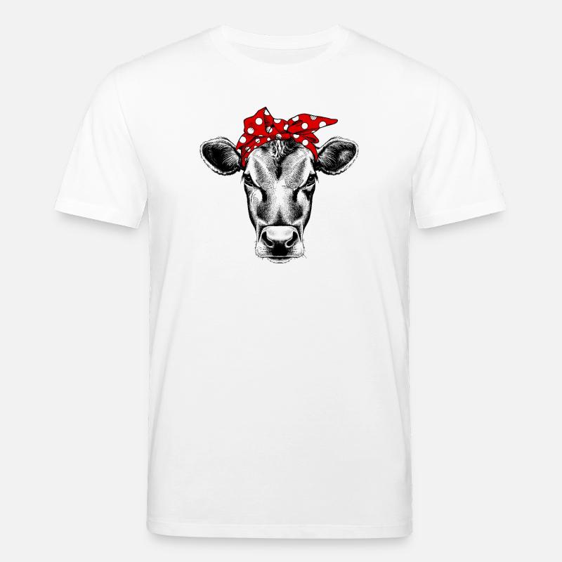 Färsen-Kuh-Bandana - Stanley/Stella Unisex Bio-T-Shirt CREATOR - Weiß