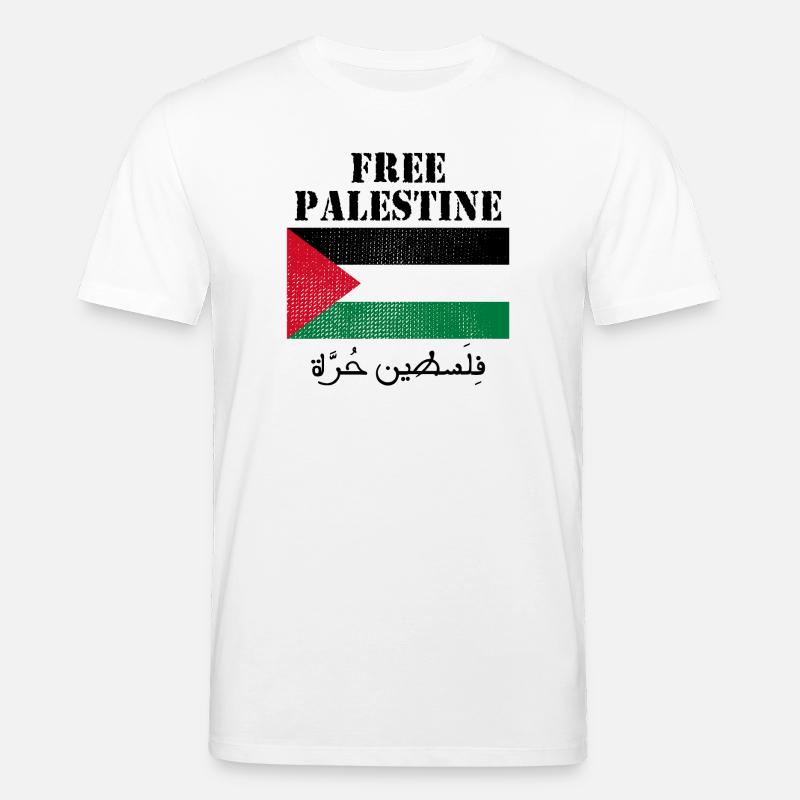 Drapeau de Palestine libre - T-shirt bio CREATOR Stanley/Stella Unisexe - blanc