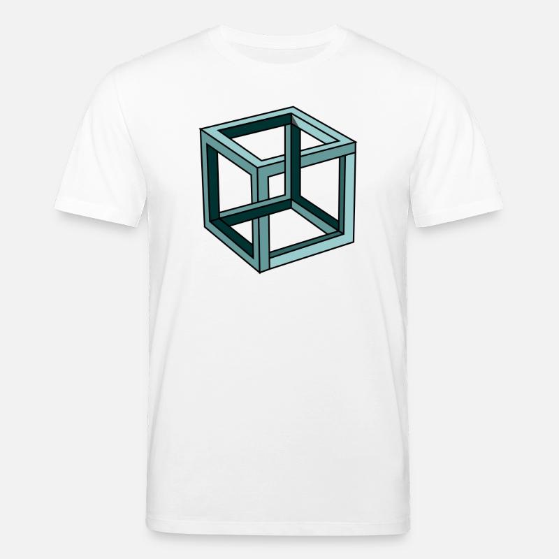 Escher Impossible Cube - T-shirt bio CREATOR Stanley/Stella Unisexe - blanc