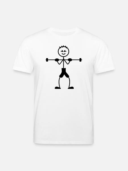 Musculation avec beaucoup de poids - T-shirt bio CREATOR Stanley/Stella Unisexe - blanc