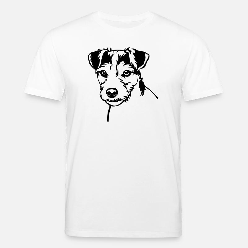 Tête de Parson Russell Terrier - T-shirt bio CREATOR Stanley/Stella Unisexe - blanc