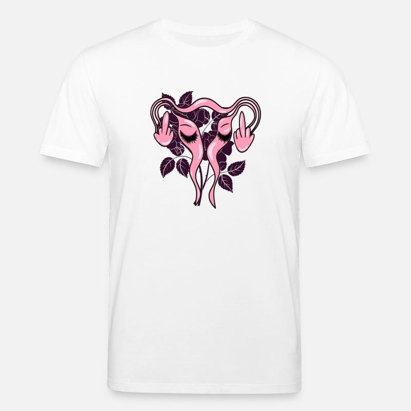 Mittelfinger Uterus Gebärmutter Pro-Choice - Stanley/Stella Unisex Bio-T-Shirt CREATOR  - Weiß