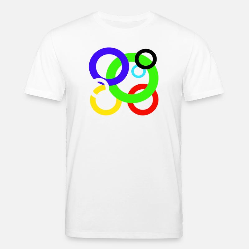 Design Farbige Ringe - Stanley/Stella Unisex Bio-T-Shirt CREATOR  - Weiß