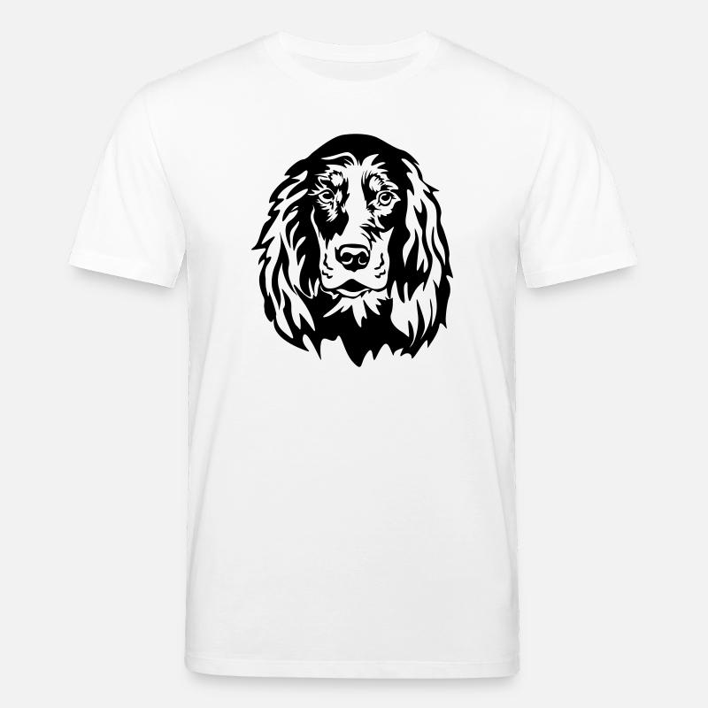 Gordon Setter Kopf - Stanley/Stella Unisex Bio-T-Shirt CREATOR  - Weiß