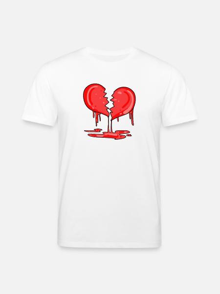 Broken heart - Stanley/Stella CREATOR Unisex Organic T-Shirt - white