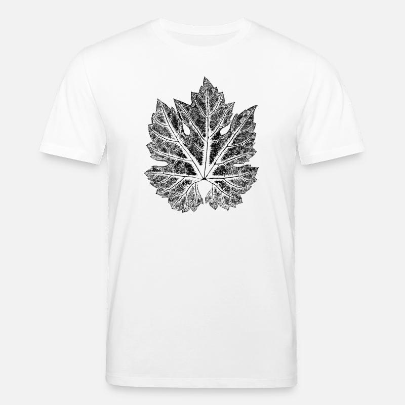 Weinblatt - Blatt vom Wein / Botanisch - Stanley/Stella Unisex Bio-T-Shirt CREATOR  - Weiß