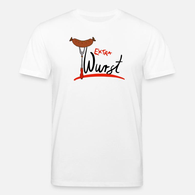 Extra Wurst Barbecue Humor - Stanley/Stella Unisex Bio-T-Shirt CREATOR  - Weiß