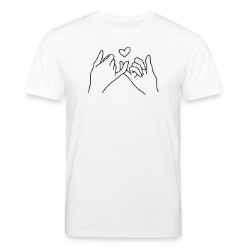 Herz Ich liebe dich - Stanley/Stella Unisex Bio-T-Shirt CREATOR  - Weiß - Vorne - Alina (178cm) & Michal (187cm)