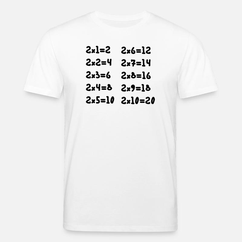 Two multiplication table - Stanley/Stella CREATOR Unisex Organic T-Shirt - white