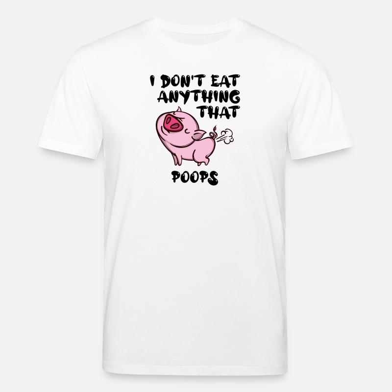 Schwein Vegan Statement - Stanley/Stella Unisex Bio-T-Shirt CREATOR  - Weiß