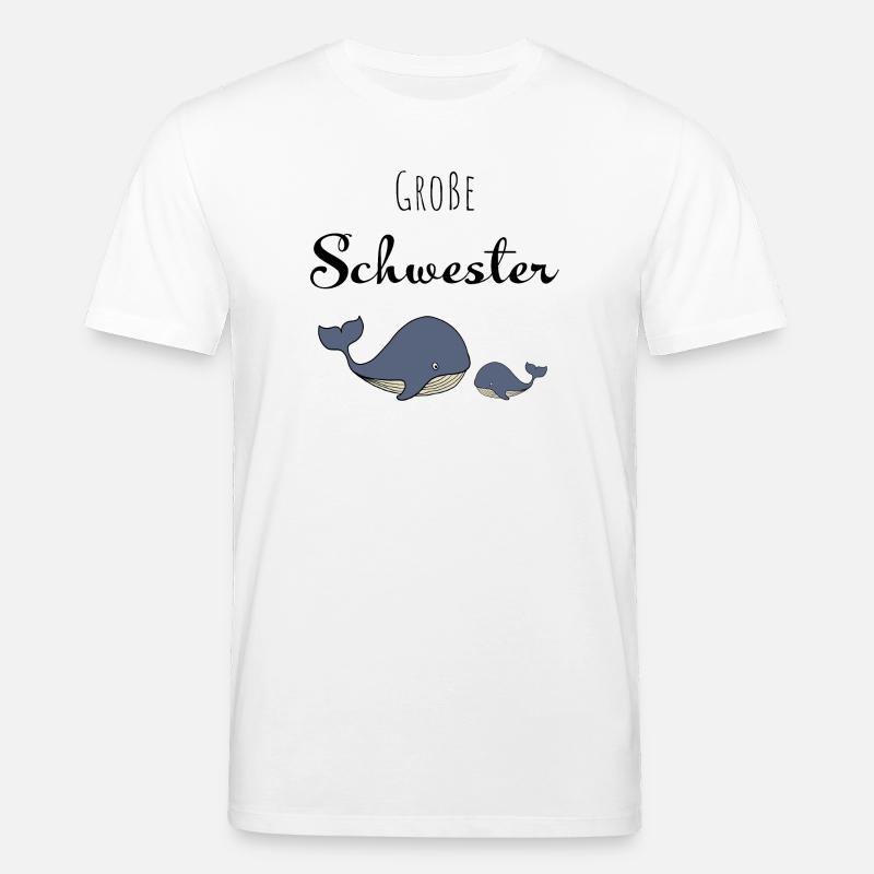 Große Schwester Wal - Stanley/Stella Unisex Bio-T-Shirt CREATOR  - Weiß