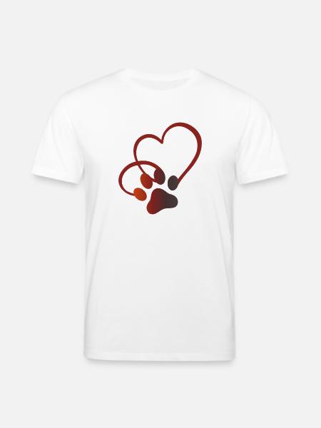 Kattepote med hjerte Kat Elsker Kat Elsker - Stanley/Stella CREATOR økologisk unisex-T-shirt - hvid