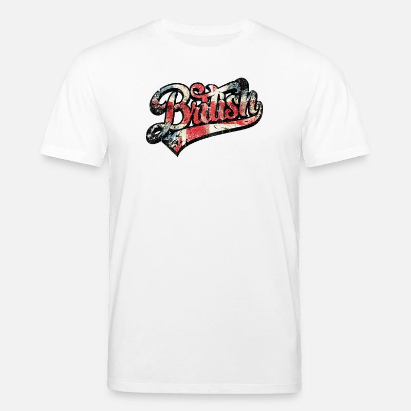 British Pride Distressed Script Tee - Stanley/Stella Unisex Bio-T-Shirt CREATOR  - Weiß