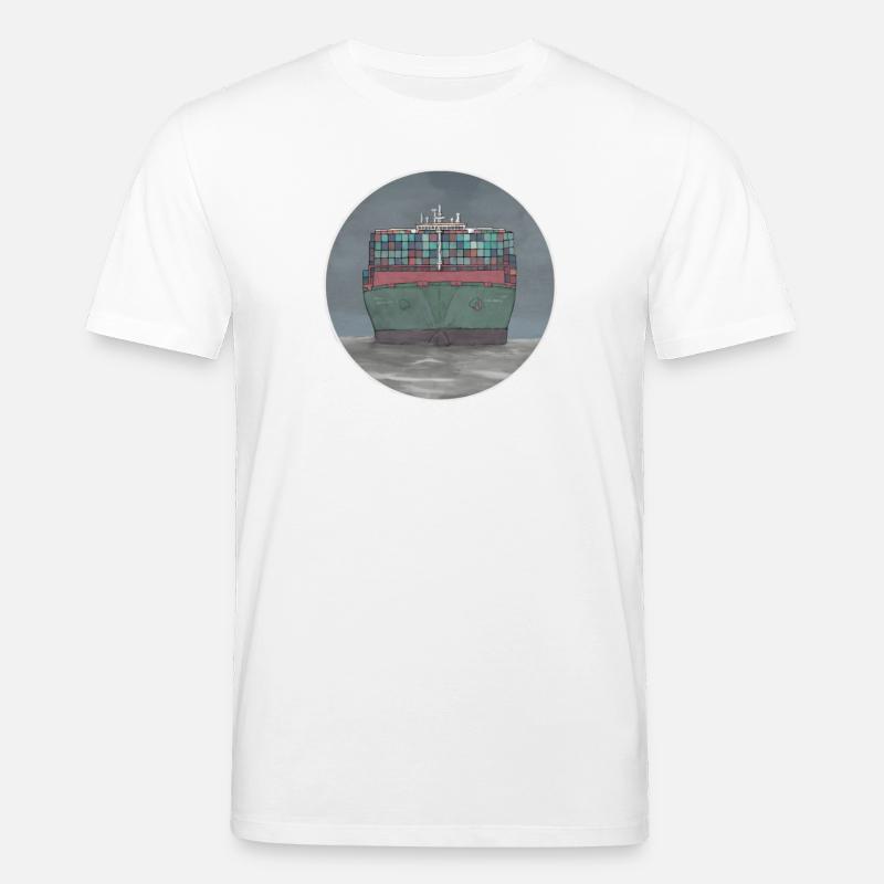 container ship - Stanley/Stella CREATOR Unisex Organic T-Shirt - white