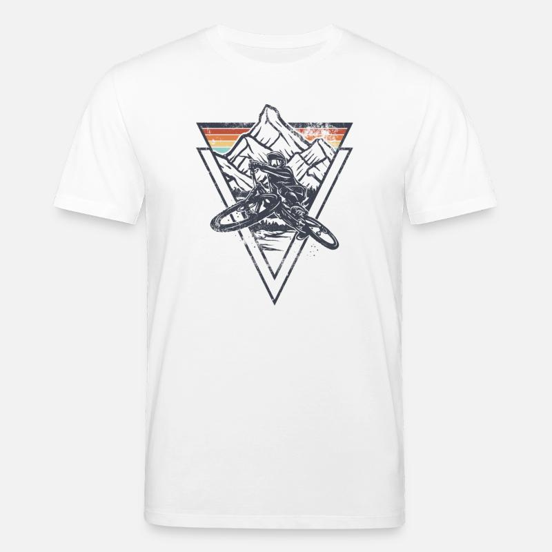 Coucher de soleil en géométrie sommitale - T-shirt bio CREATOR Stanley/Stella Unisexe - blanc