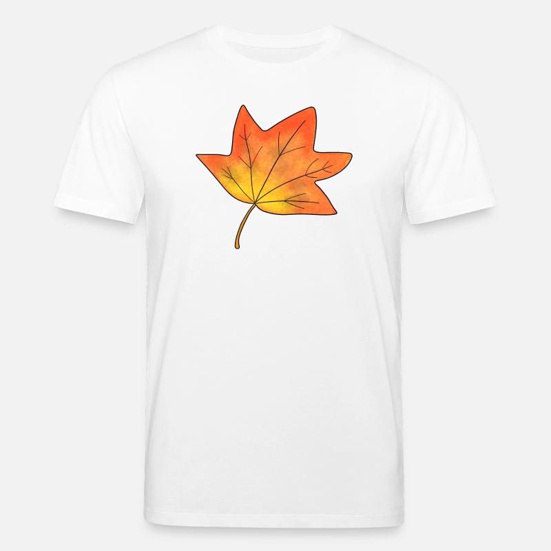 Herbst Blatt Ahornblatt - Stanley/Stella Unisex Bio-T-Shirt CREATOR  - Weiß