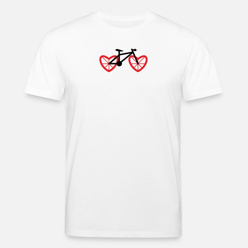 Fahrrad Herz Rad - Stanley/Stella Unisex Bio-T-Shirt CREATOR - Weiß