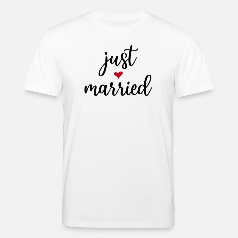 Just Married Geschenkidee - Stanley/Stella Unisex Bio-T-Shirt CREATOR  - Weiß