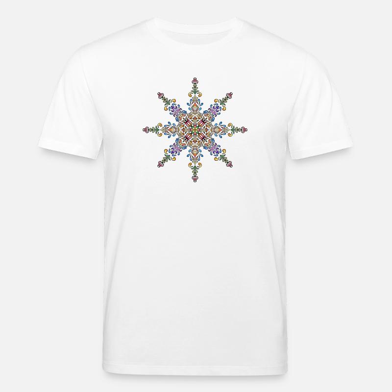 Mandala | Bunt | Leben | Geschenkidee - Stanley/Stella Unisex Bio-T-Shirt CREATOR  - Weiß