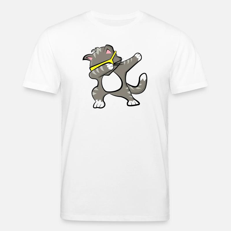 Dabbing Katze - Stanley/Stella Unisex Bio-T-Shirt CREATOR  - Weiß