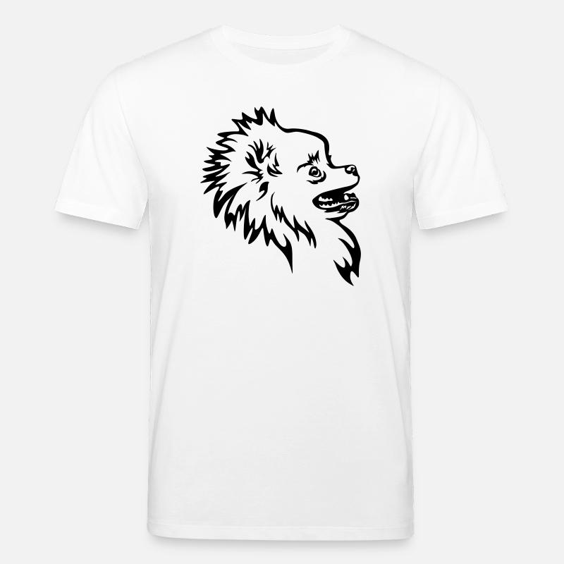 Zwergspitz Kopf - Stanley/Stella Unisex Bio-T-Shirt CREATOR  - Weiß