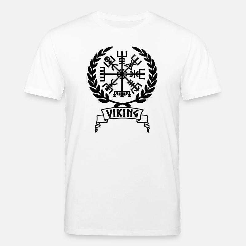 Vegvisir Wikinger Kompass im Vikng Banner - Stanley/Stella Unisex Bio-T-Shirt CREATOR - Weiß