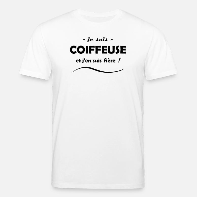 je suis coiffeuse - T-shirt bio CREATOR Stanley/Stella Unisexe - blanc