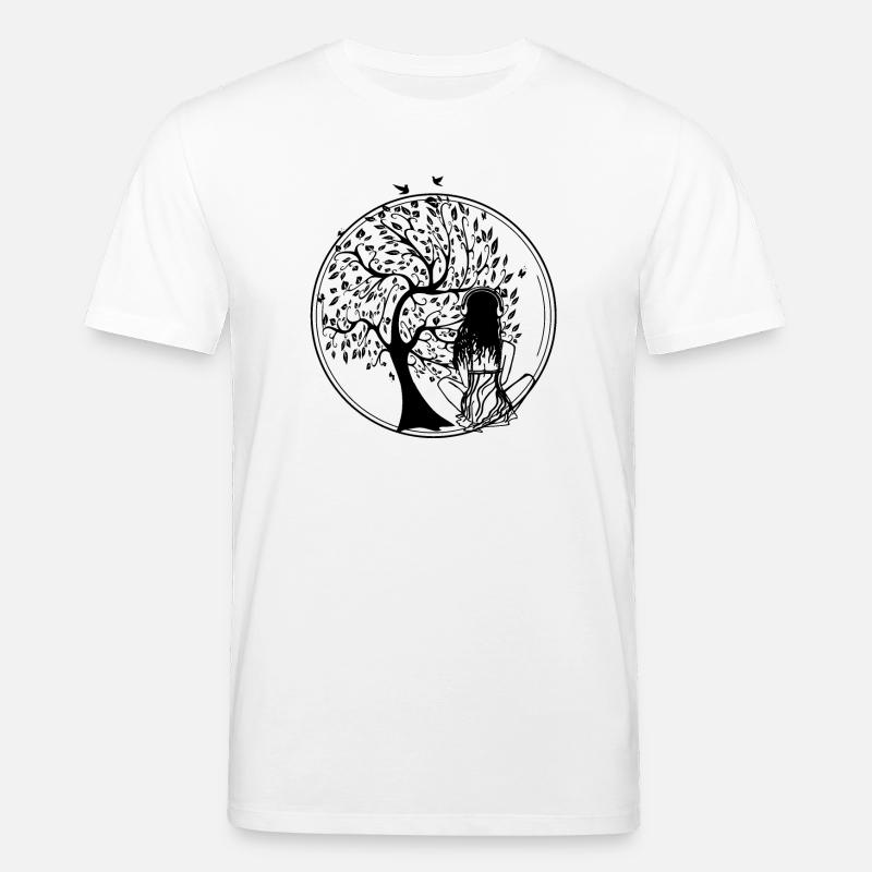 Tree Silhouette Ohrhörer - Stanley/Stella Unisex Bio-T-Shirt CREATOR  - Weiß