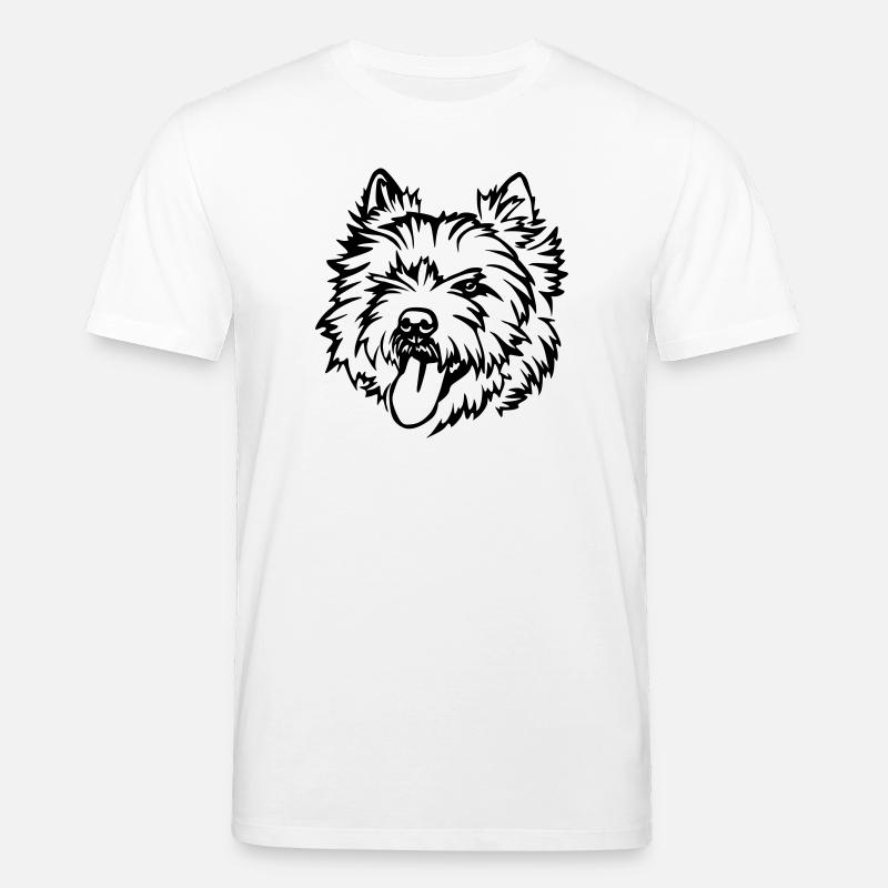 Cairn Terrier Kopf - Stanley/Stella Unisex Bio-T-Shirt CREATOR  - Weiß