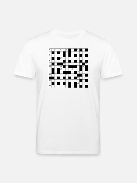 Modello di cruciverba retrò in bianco e nero - Maglietta ecologica unisex CREATOR di Stanley/Stella - bianco