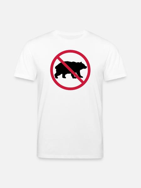 Bear Forbidden Shield - Stanley/Stella CREATOR Unisex Organic T-Shirt - white