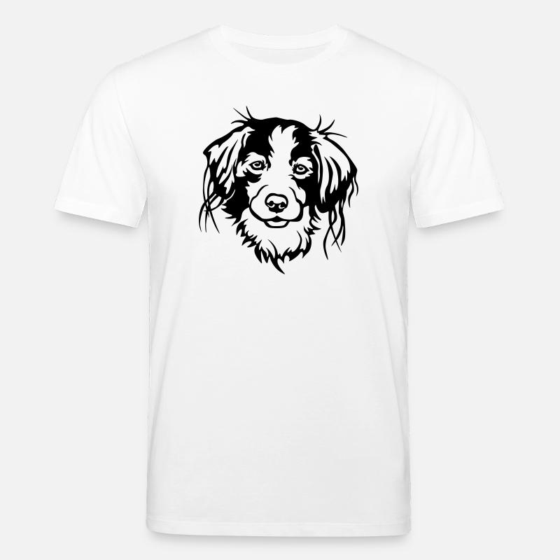 Kooikerhondje Kopf - Stanley/Stella Unisex Bio-T-Shirt CREATOR  - Weiß