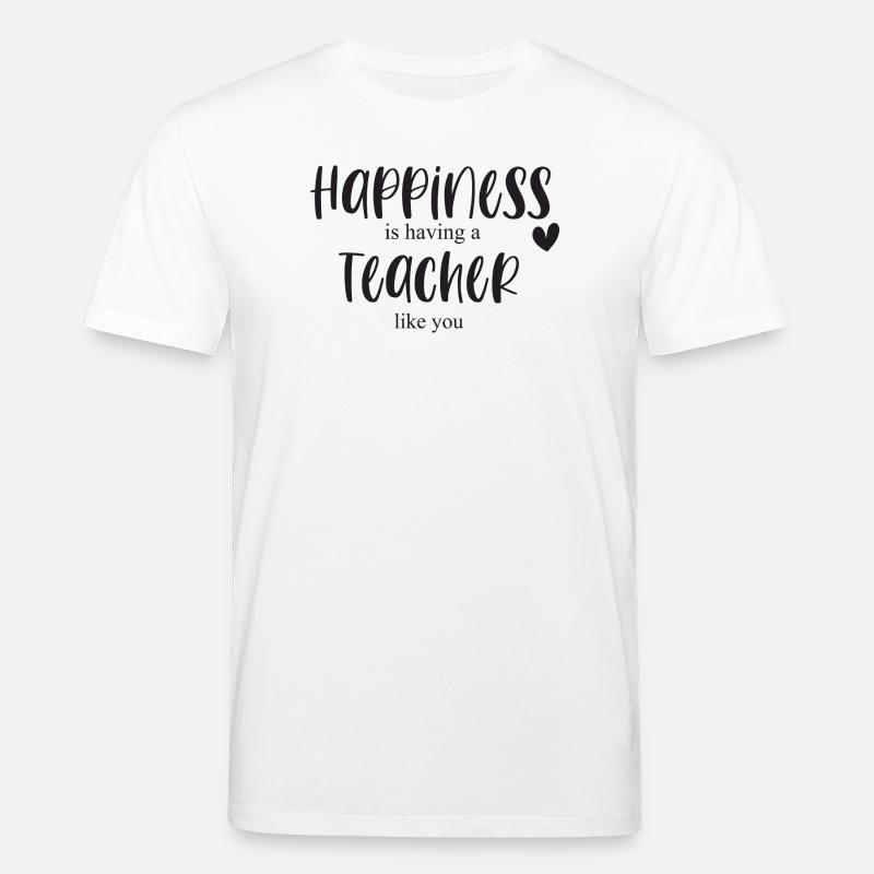 Lehrer Danke Schulabschluss Geschenk Glück - Stanley/Stella Unisex Bio-T-Shirt CREATOR - Weiß
