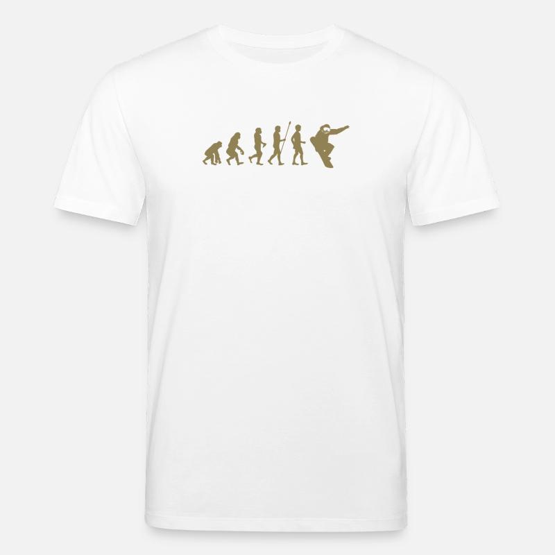 Snowboarder Evolution Geschenkidee - Stanley/Stella Unisex Bio-T-Shirt CREATOR  - Weiß