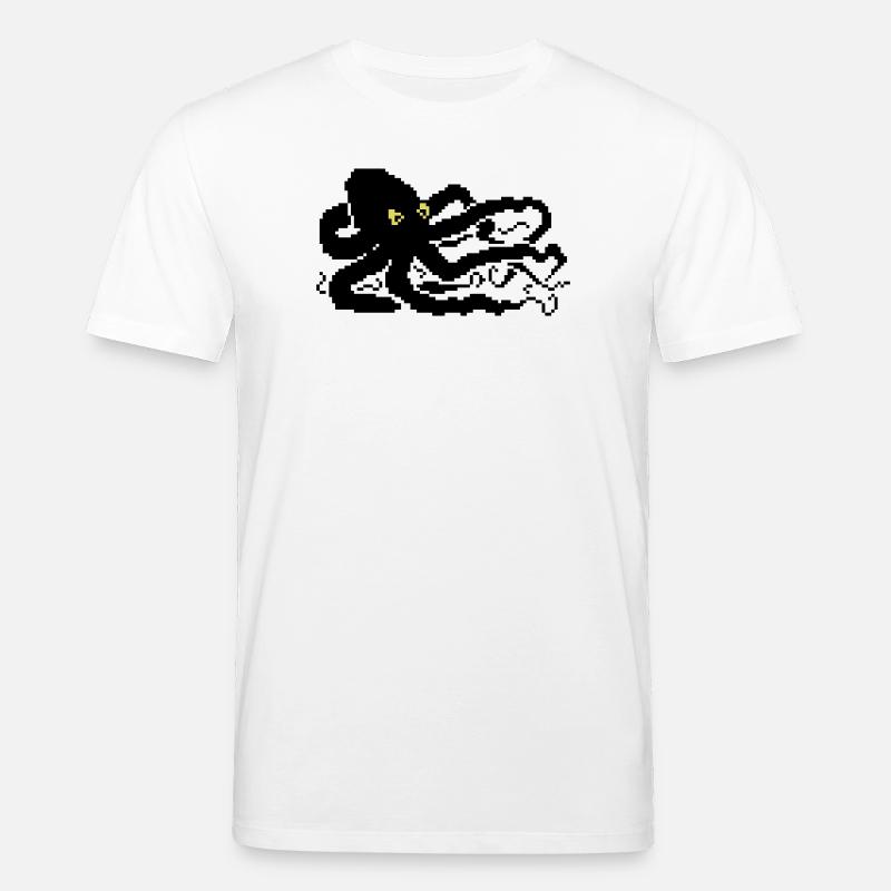 8bit pixel octopus - Stanley/Stella Unisex Bio-T-Shirt CREATOR  - Weiß