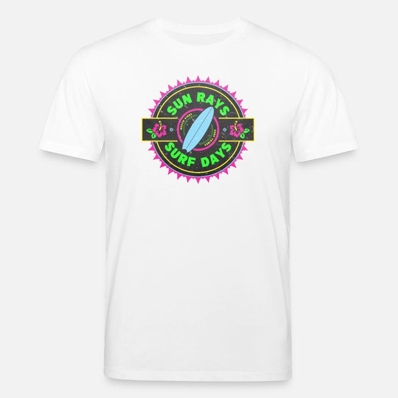 Surf Retro Surfer Conception graphique - T-shirt bio CREATOR Stanley/Stella Unisexe - blanc