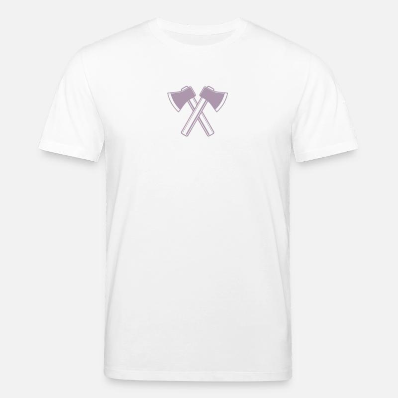 Axe Axes Bûcheron Forestier - T-shirt bio CREATOR Stanley/Stella Unisexe - blanc