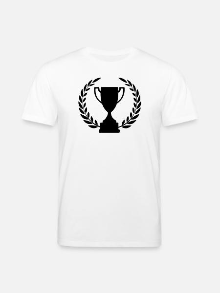 Cup sports cup laurel wreath - Stanley/Stella CREATOR Unisex Organic T-Shirt - white