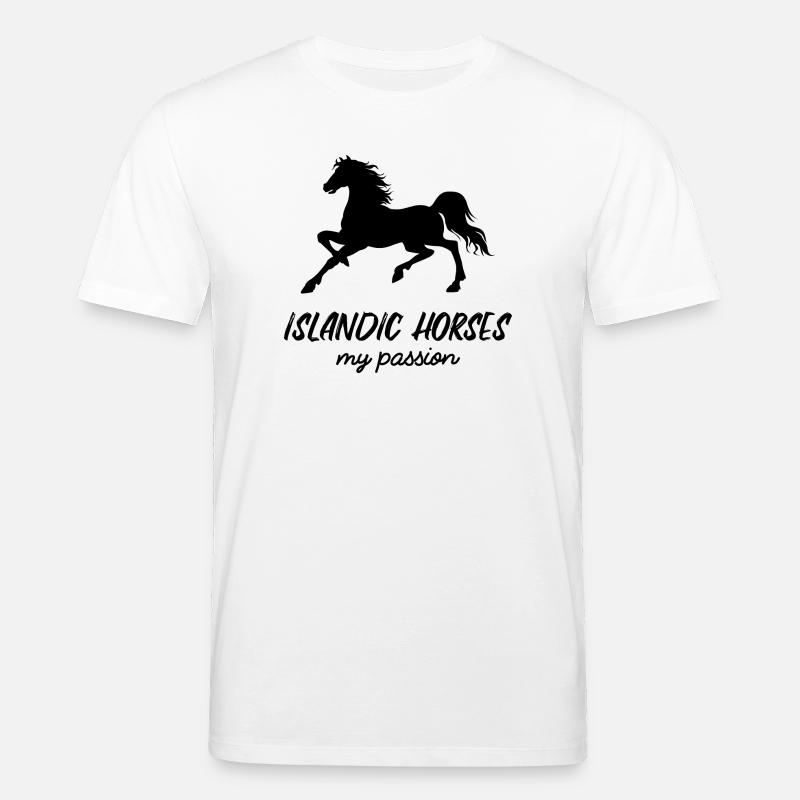 Chevaux islandais Déclaration Cheval Amour Chevaux - T-shirt bio CREATOR Stanley/Stella Unisexe - blanc